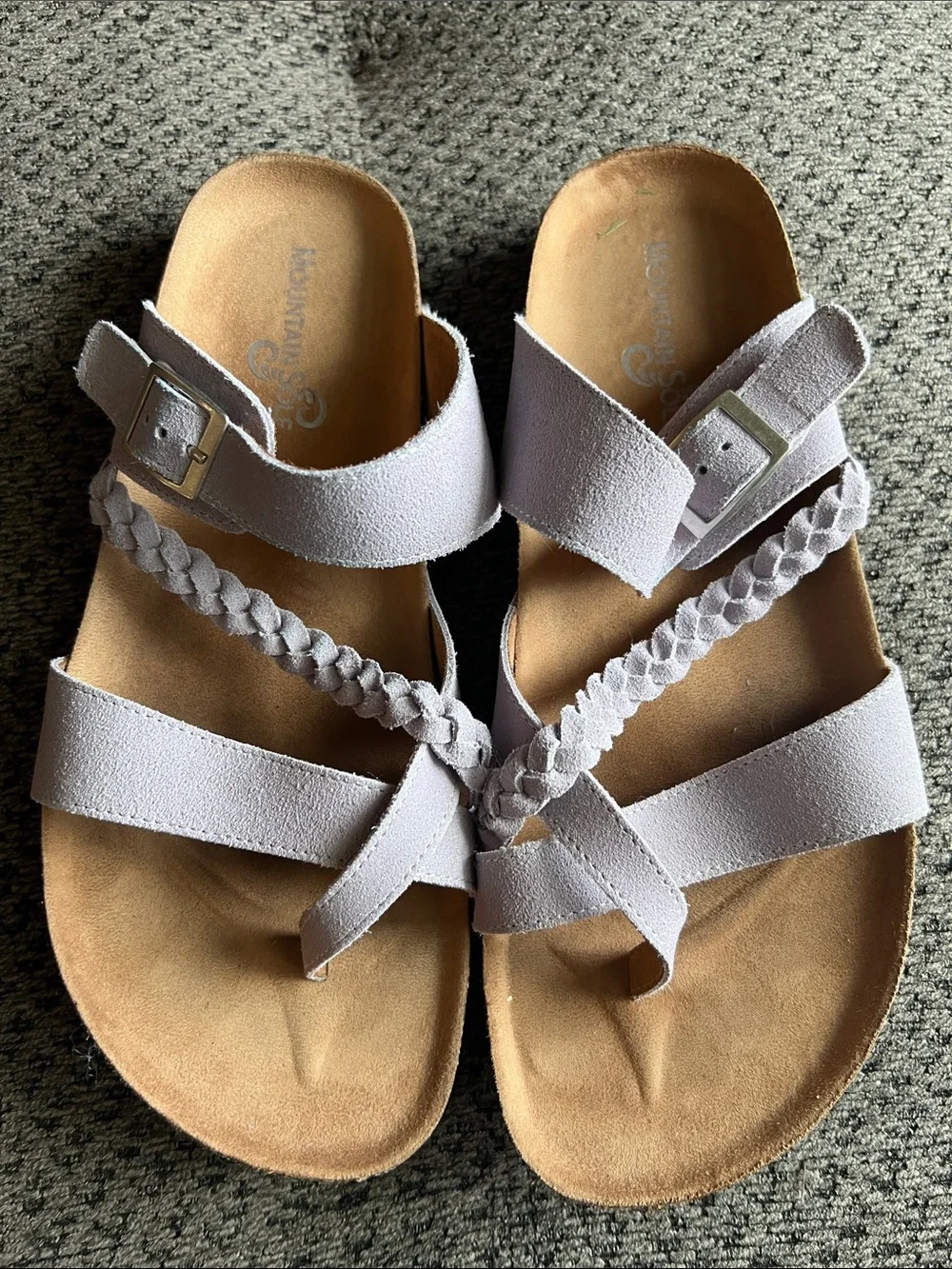Lavendar Braided Strap Women’s Sandals Sz Wm 10